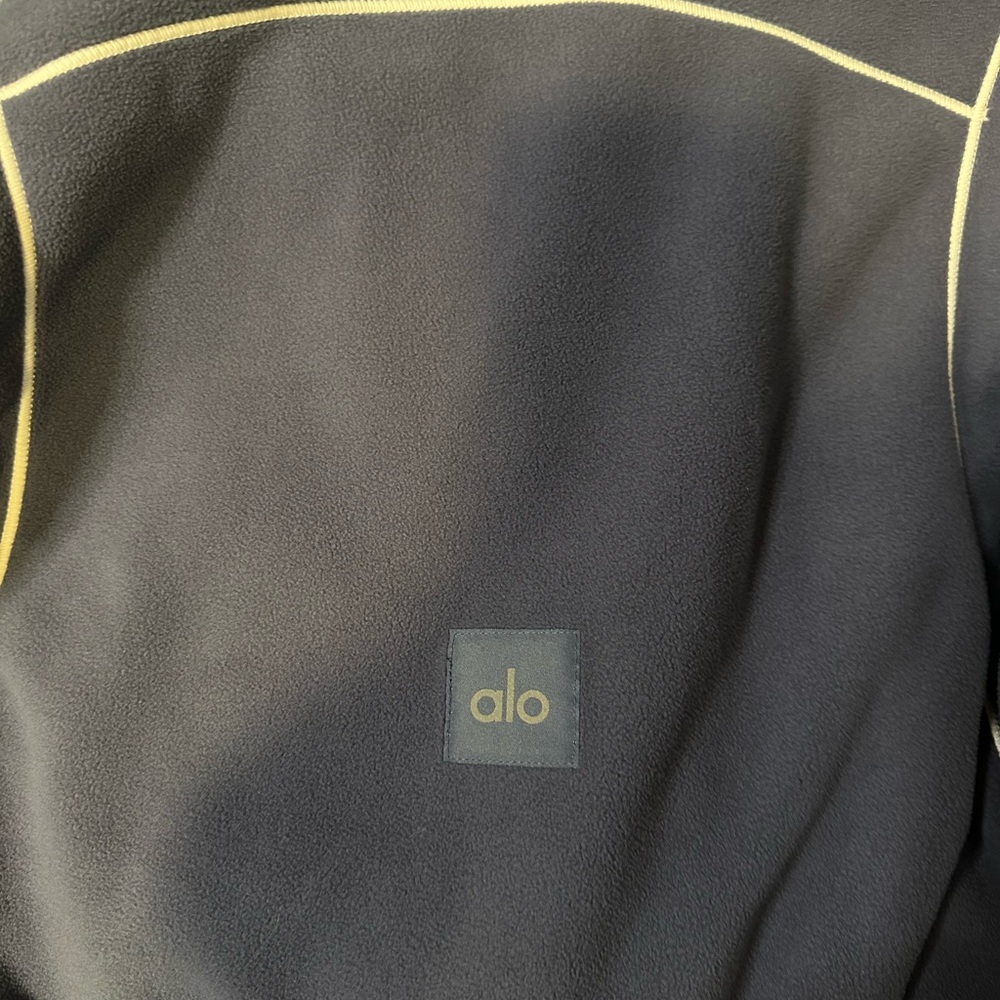 ALO Yoga Bluestone/White Polar Fleece Game Time Jacket - Picture 6 of 6